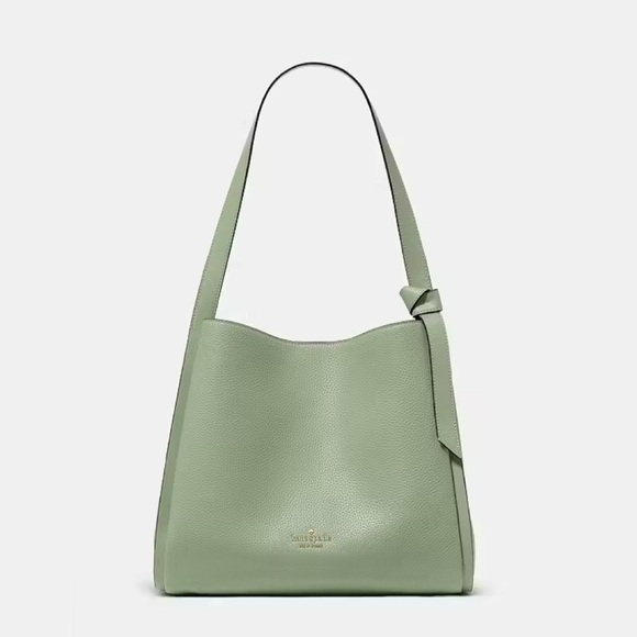 kate spade Handbags - ♠️Kate Spade New York Knott Pebbled Leather Large Shoulder Bag, Balsam Green NWT
